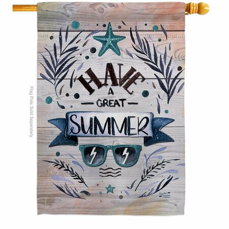 PATIO TRASERO Have a Great Summer Summertime Fun & Sun 28 x 40 in. Double-Sided Vertical House Flags PA4061164